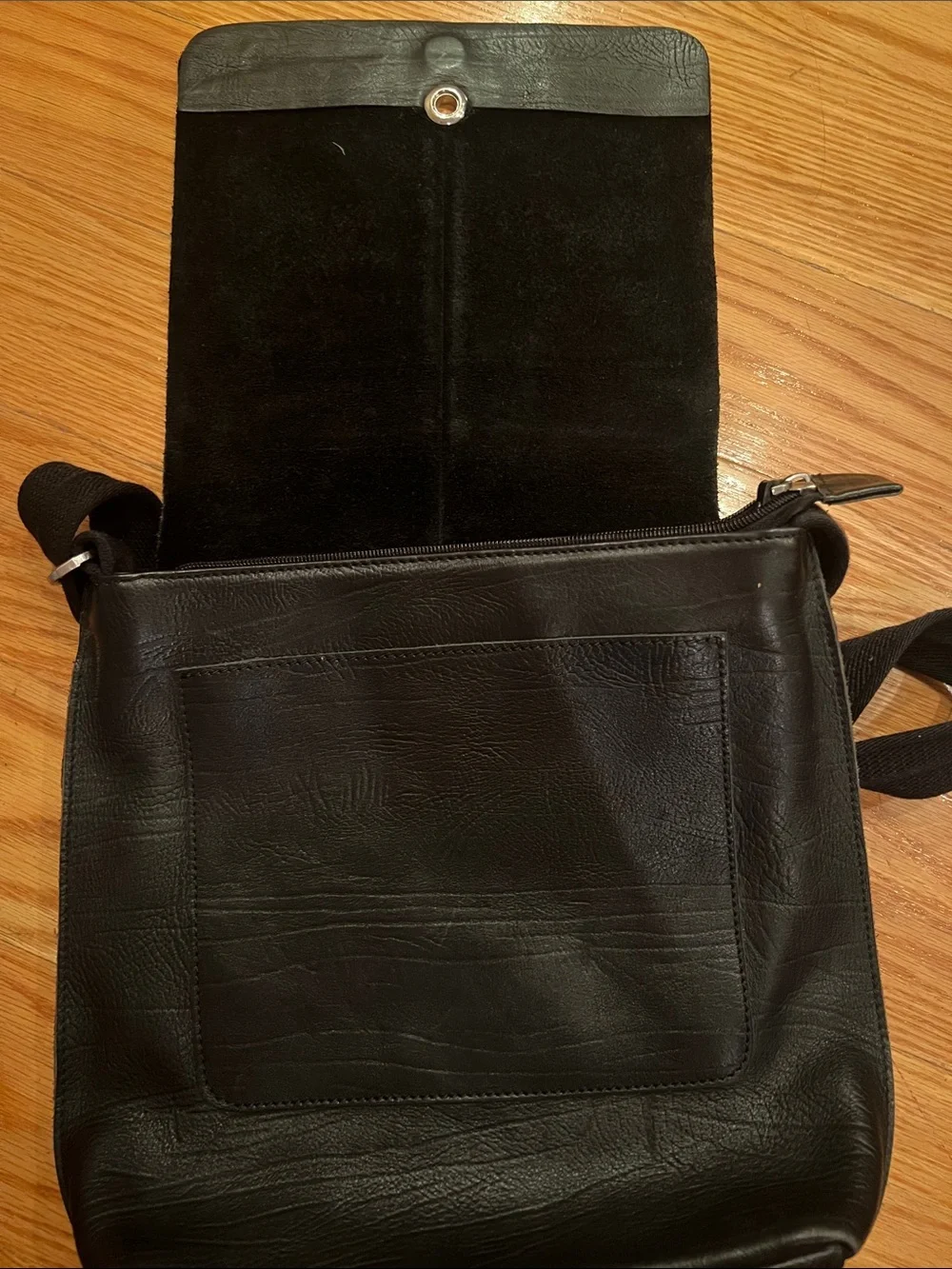 Emporio Armani Black Leather Crossbody Bag